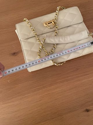 Bolso Jatos Piel Beige Dorado