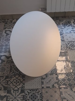 Mesa de centro diseño beige/blanco