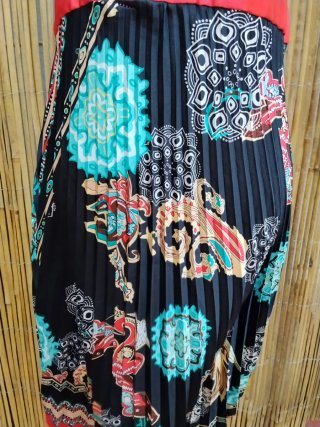 Vestido estampado con volantes