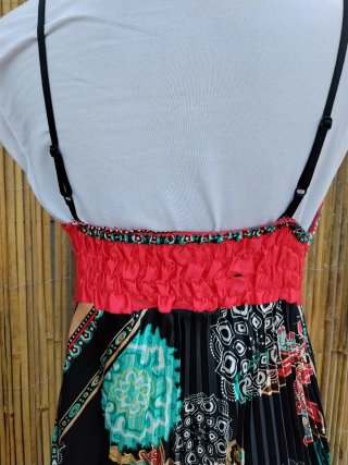 Vestido estampado con volantes