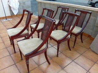 Lote 6 Sillas Madera Comedor