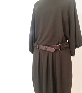 Marc Cain / Vestido de punto marrón oscuro XL