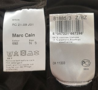 Marc Cain / Vestido de punto marrón oscuro XL
