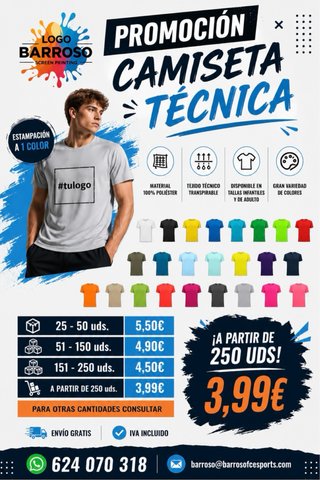 Camisetas Técnicas Logo Barroso