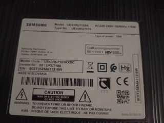 Samsung TV 43" Smartv pantalla rota