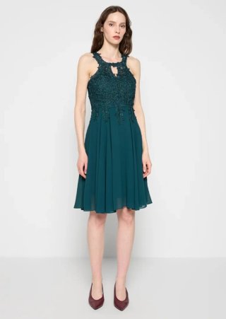 Vestido Apart verde con encaje sin estrenar