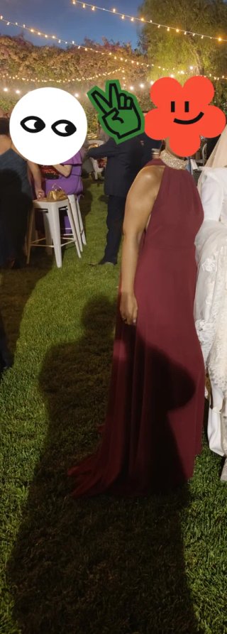 Vestido Noche Rocío Osorno Burdeos