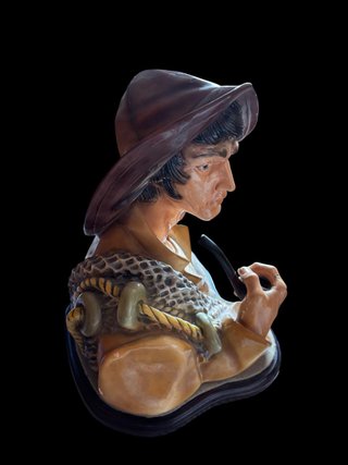 Busto Pescador Antiguo Cerámica