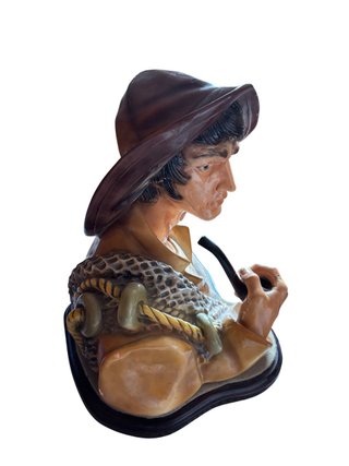 Busto Pescador Antiguo Cerámica
