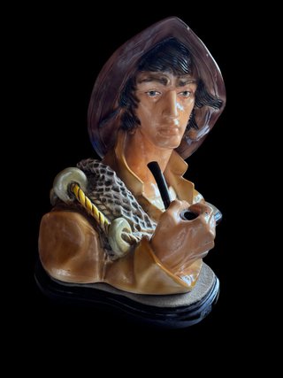 Busto Pescador Antiguo Cerámica
