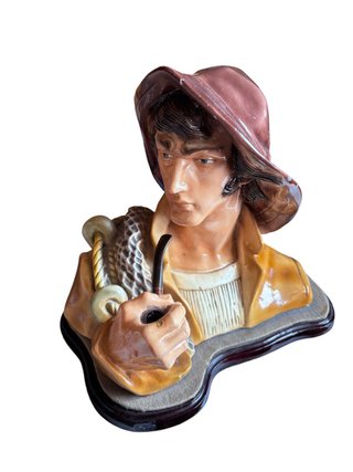 Busto Pescador Antiguo Cerámica