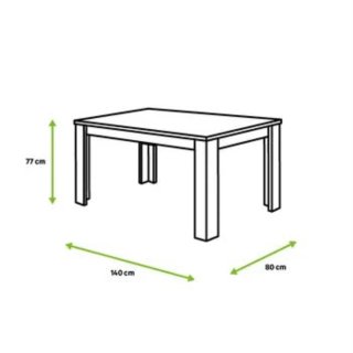 Mesa comedor Iver blanca 140x77x80 cm