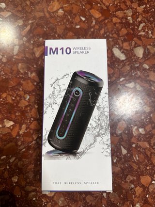Altavoz Bluetooth Negro con Luces LED