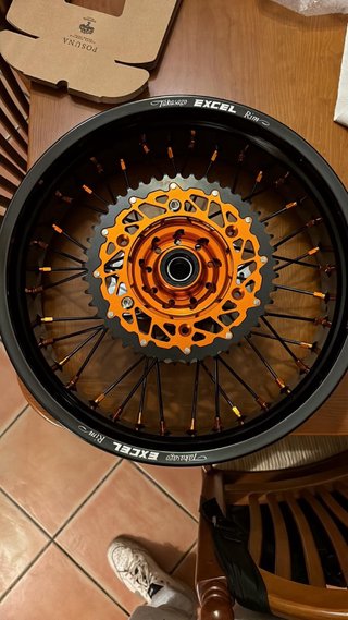 Kit Llantas Supermotard Naranja