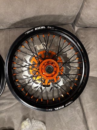 Kit Llantas Supermotard Naranja