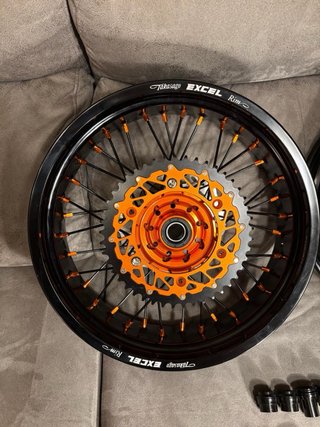 Kit Llantas Supermotard Naranja