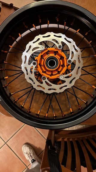 Kit Llantas Supermotard Naranja