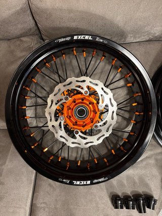 Kit Llantas Supermotard Naranja