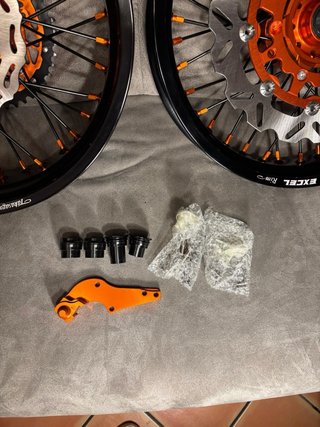 Kit Llantas Supermotard Naranja