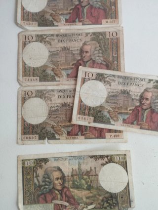 Billete 10 Francos Francia Voltaire