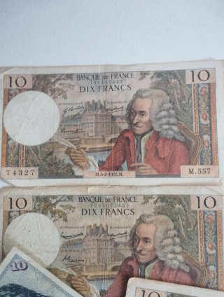 Billete 10 Francos Francia Voltaire