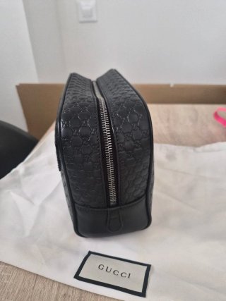 Neceser Gucci Piel Negra Microguccissima Original
