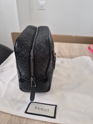 Neceser Gucci Piel Negra Microguccissima Original