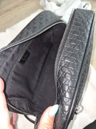 Neceser Gucci Piel Negra Microguccissima Original