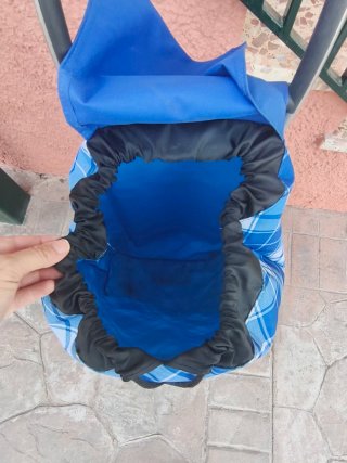 Carro de la compra Rolser azul y blanco