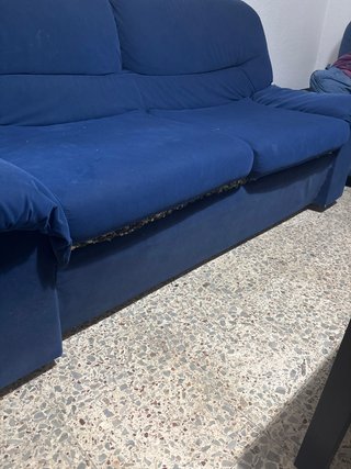 Sofá 3 plazas azul