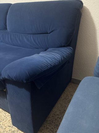 Sofá 3 plazas azul