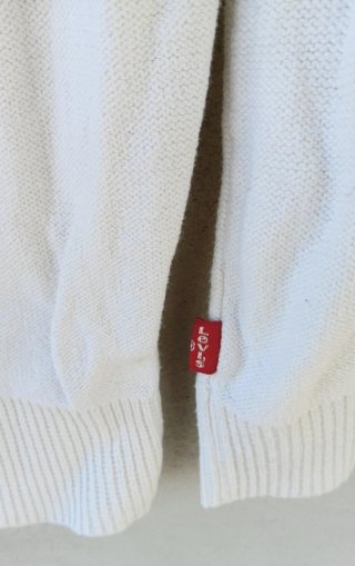 Felpa uomo Levi's Strauss, tg M, bianca con stampe