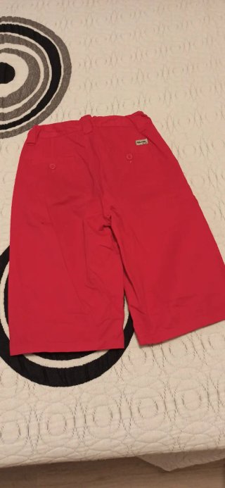 Pantalones cortos de rayas beige