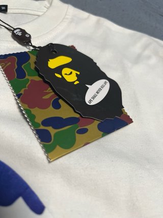 Camiseta BAPE Azul y Blanca Talla M