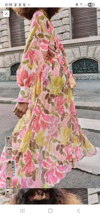 Vestido Zara Estampado Floral TallaM/L
