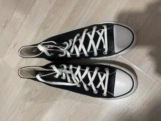 Converse plataforma negras talla 37.5