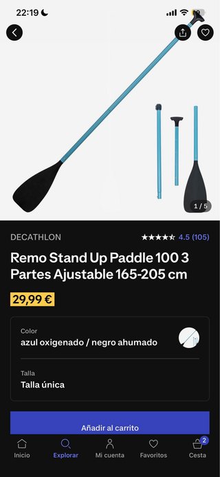 Pala Remo Paddle Surf SUP 100