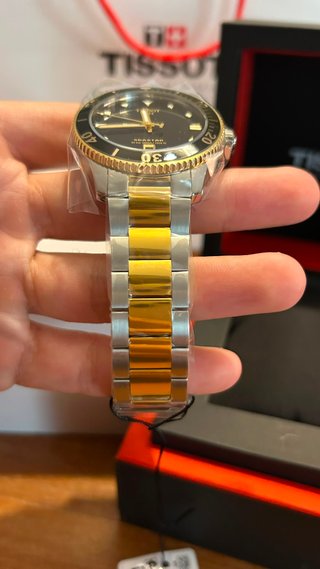 Tissot Seastar 40mm Bicolor Oro Rosa Negro