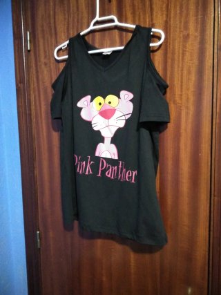 Camiseta Tirantes Mujer Pantera Rosa Talla M