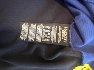 Polo Hackett niño combinado azul, y verde lima