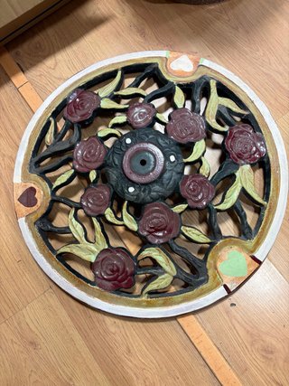Pie para sombrilla decorado. Precio final.