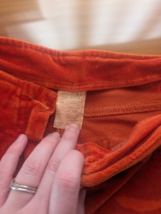 Pantalón pana naranja