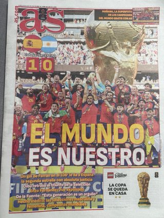 Diario Marca Campeones del Mundo 2010 y 2026