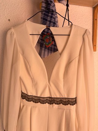 Mono blanco largo mujer