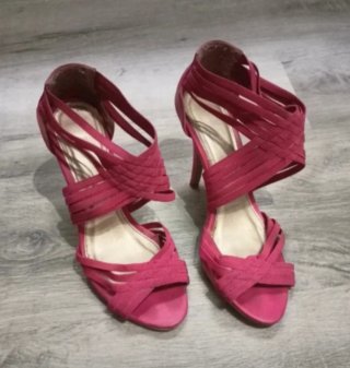 Sandalias Tiras Fucsia Suite Blanco