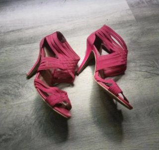 Sandalias Tiras Fucsia Suite Blanco