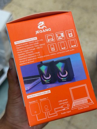 Altavoces JEQANG RGB USB 3.5mm HiFi