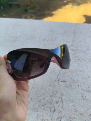 Gafas de sol pantalla Y2K badie rosas y negras