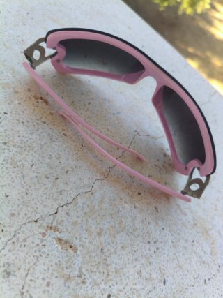 Gafas de sol pantalla Y2K badie rosas y negras