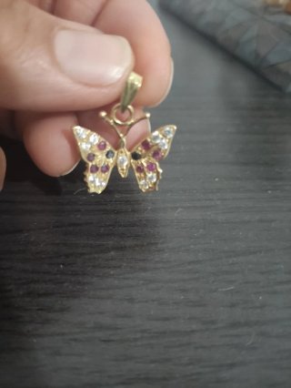 Colgante Mariposa Oro 18 con Circonitas